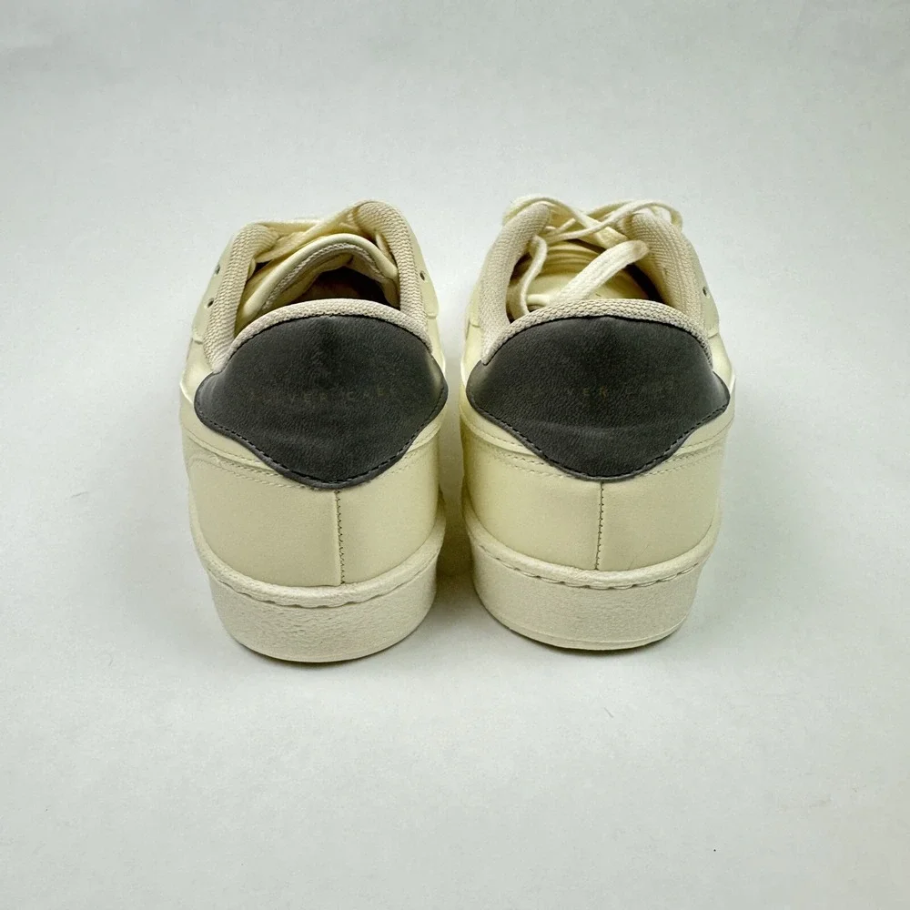 Oliver Cabell Court Sneakers Mens 41 Cream Grey Leather Low‎ Top Made in Italy